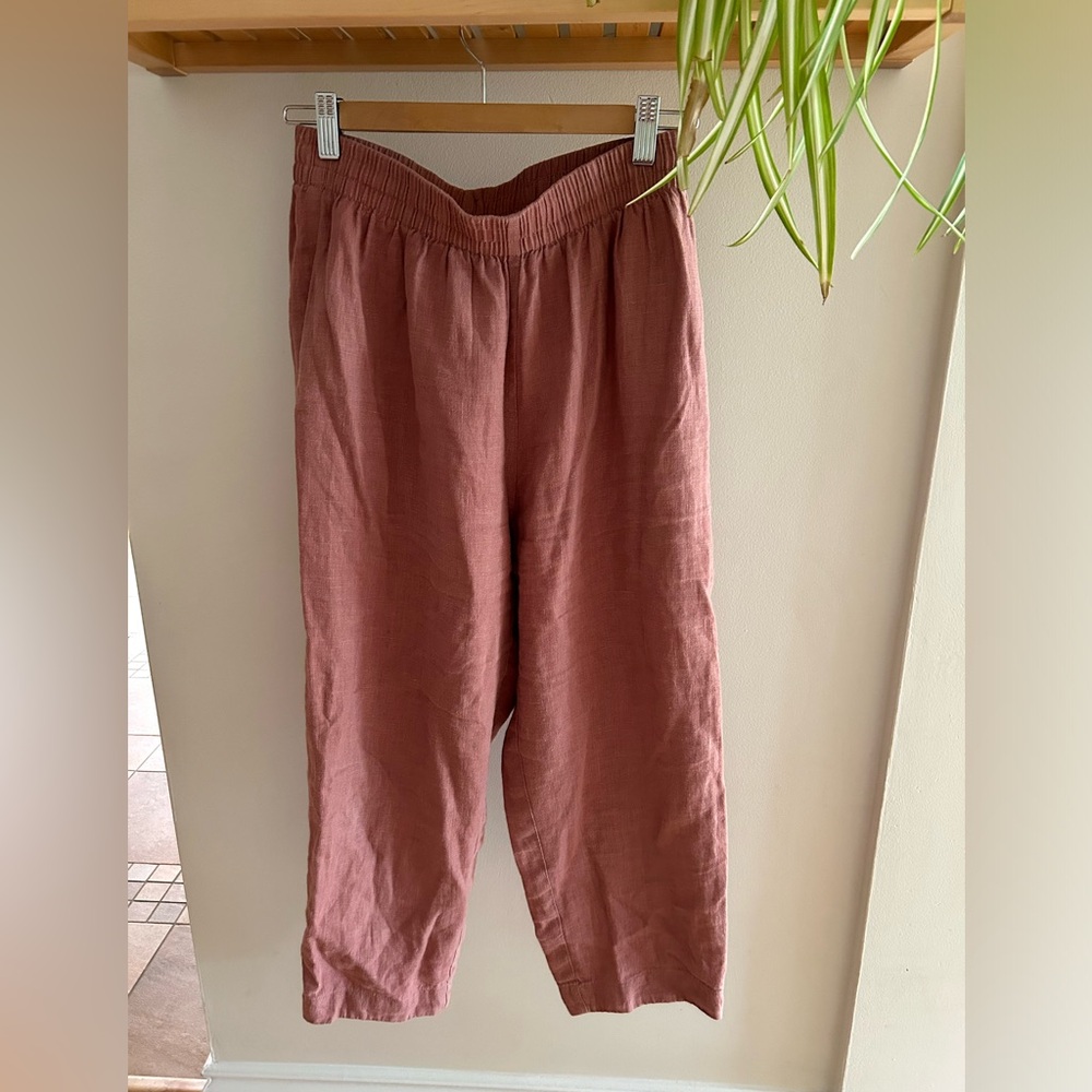 Beaton Linen Bobbi pants Dusty pink - Small